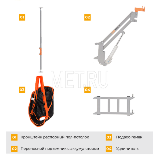 MET TITAN M КОМПЛЕКТ 03 Подъемник для инвалидов с распором пол-потолок от производителя