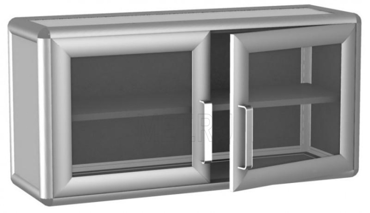 ДМ-2-002-01 (90*30*45) Неглубокая антресоль с дверцами из стекла